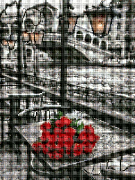 Купити Алмазна мозаїка 30х40см Троянди на столі ST405  в Україні