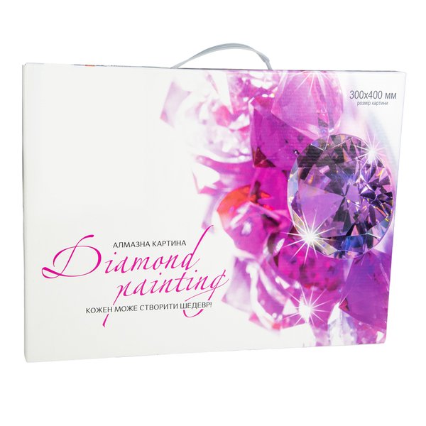 Купить Набор алмазной мозаики на подрамнике. Розовые фламинго (30х40см, квадратные камешки, полная выкладка полотна) выкладка алмазами по номерам  в Украине