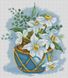 Алмазная мозаика Нарциссы в вазе, Без подрамника, 30 х 34 см