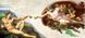 Алмазна техніка. Створення Адама худ. Michelangelo Buonarroti, Без підрамника, 100 х 45 см