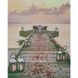 Алмазна мозаїка на підрамнику. Романтика на пристані (40 x 50 см, круглими камінчиками), З підрамником, 40 x 50 см