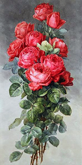 Купить Алмазная мозаика. Красные розы 40 х 80 см  в Украине
