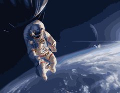 Купити Картина за номерами Космонавт у галактиці  в Україні