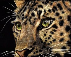 Купити Картина з мозаїки. Погляд леопарда (50 х 40 см)  в Україні