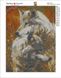 Картина из мозаики. Пара прекрасных волков, Без подрамника, 40 х 30 см