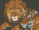 Мозаика квадратными камушками Опасные кошки, Без подрамника, 34 х 45 см