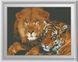 Мозаика квадратными камушками Опасные кошки, Без подрамника, 34 х 45 см