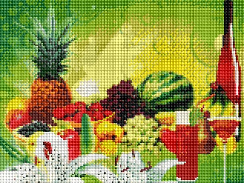 Купити Алмазна мозаїка Натюрморт фруктовий 29х39 ST463  в Україні