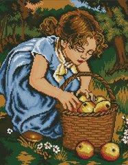 Купити Алмазна мозаїка Збирачка яблук  в Україні