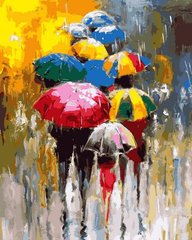 Купити Картина за номерами. Різнобарвні парасольки  в Україні