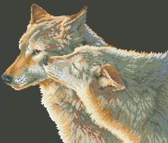 Купить Мозаика квадратными камушками Поцелуй волка  в Украине