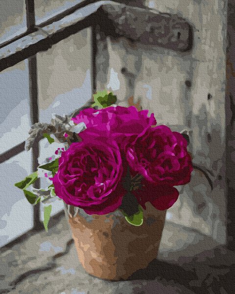 Купити Картина антистрес за номерами. Пишні троянди  в Україні