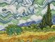 Діамантовий живопис Пшениця з кипарисами. Ван Гог, Без підрамника, 34 х 44 см