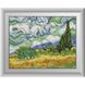 Діамантовий живопис Пшениця з кипарисами. Ван Гог, Без підрамника, 34 х 44 см