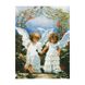 Алмазная мозаика на подрамнике. Девушки-ангелы (круглые камушки, 30x40 см), С подрамником, 30 х 40 см