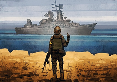 Купити Алмазна мозаїка. Російський військовий корабель, йди на х…! 100 х 70 см  в Україні