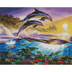 Купити Алмазна мозаїка. Підводний світ (40 х 50 см, набір для творчості, картина стразами)  в Україні