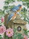 Алмазна мозаїка. Сад синіх птахів 38x51 см, Без підрамника, 38 x 51 см