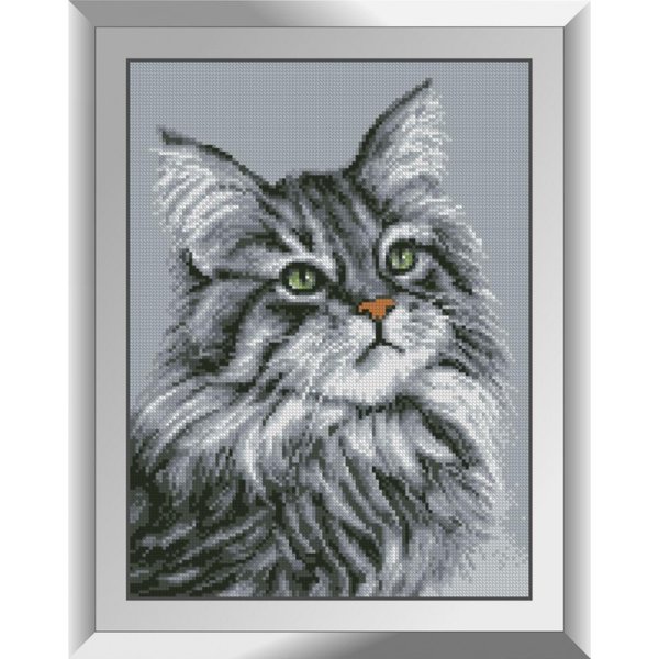 Купити Алмазна мозаїка Сірий кіт  в Україні