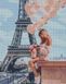 Алмазна мозаїка по номерам круглими камінчиками. Легкість Парижа (на підрамнику), З підрамником, 40 x 50 см