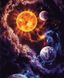 Картина за номерами Сонячна система, Без коробки, 40 х 50 см