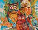 Алмазна мозаїка Чарівні сови (На підрамнику, 40х50 см, квадратні камінчики), З підрамником, 40 x 50 см