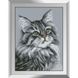 Алмазна мозаїка Сірий кіт, Без підрамника, 30 х 40 см