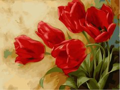 Купити Картина за номерами. Букет тюльпанів  в Україні
