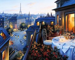 Купить Картина из страз. Ужин в Париже  в Украине