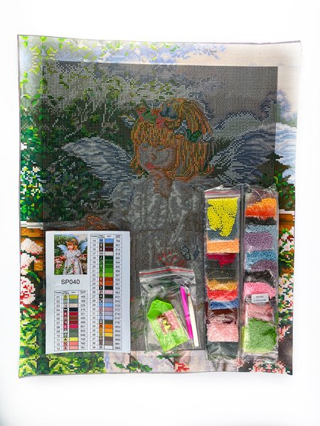 Купити Алмазна мозаїка 40х50 Чарівний ангелочок SP040  в Україні
