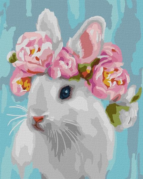 Купить Набор для рисования по цифрам. Идейка Белый кролик ©Юлия Томеско 50 х 40 см  в Украине