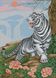 Набор алмазной вышивки камнями. Белый тигр, Без подрамника, 45 x 62 см