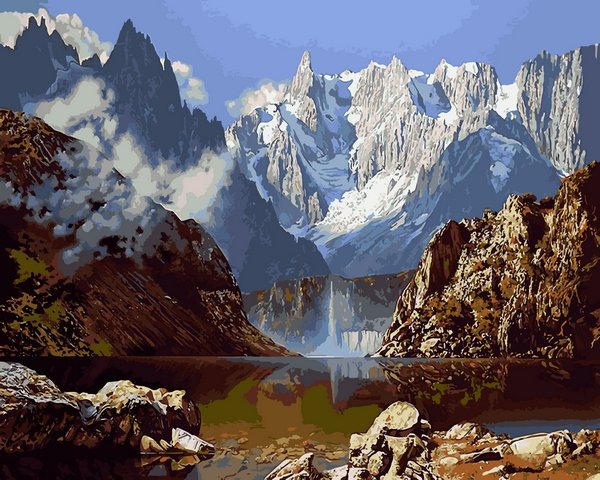 Купити Картина за номерами. Величні гори  в Україні
