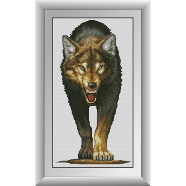 Купить Алмазная живопись Хищный волк  в Украине