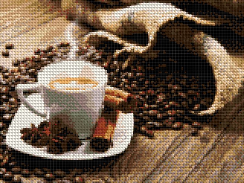Купити Картина з мозаїки. Кава з корицею  в Україні