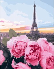 Купити Картина за номерами без коробки. Квіти в Парижі  в Україні