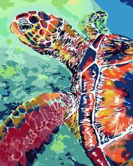 Купить Картина по номерам. Радужная черепаха  в Украине