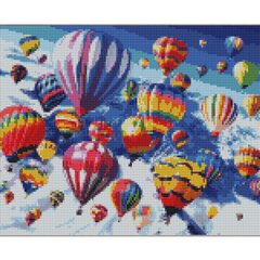 Купить Алмазная мозаика на подрамнике. Воздушные шары (30 х 40 см, набор для творчества, картина стразами)  в Украине