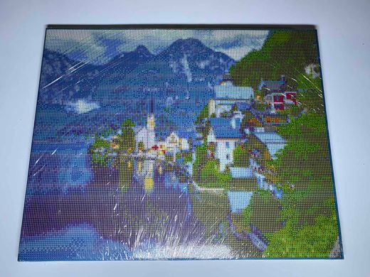 Купить Алмазная мозаика на подрамнику круглыми камушками. Волшебный замок Австрии 40 x 50 см  в Украине