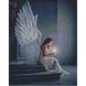 Алмазная мозаика на подрамнике. Девушка-ангел (30 х 40 см, круглыми камешками), С подрамником, 30 х 40 см