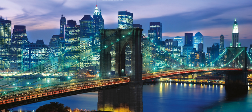 Купить Алмазная мозаика 90 х 40 см. Бруклинский мост - Нью-Йорк  в Украине