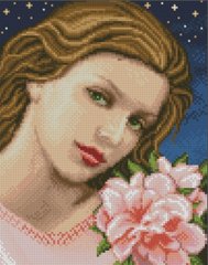 Купити Алмазна мозаїка Дівчина з азалій  в Україні