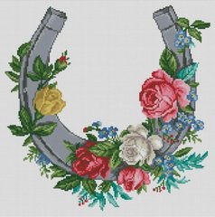 Купити Набір для алмазного живопису Підкова з квітами  в Україні