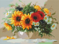 Купити Алмазна мозаїка 30х40см Букет квітів ST411  в Україні