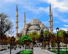 Купити Картина за номерами. Стамбул. Блакитна мечеть.  в Україні
