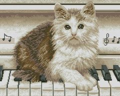 Купить Алмазная мозаика Музыкант (котенок)  в Украине