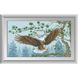 Мозаика квадратными камушками Орел, Без подрамника, 36 х 64 см