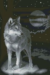 Купити Алмазна мозаїка Нічний вовк  в Україні