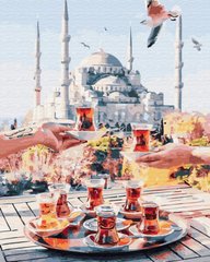 Купить Картина по номерам без коробки. Чаепитие в Стамбуле  в Украине