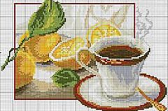 Купити Картина з мозаїки. Чай з лимоном  в Україні